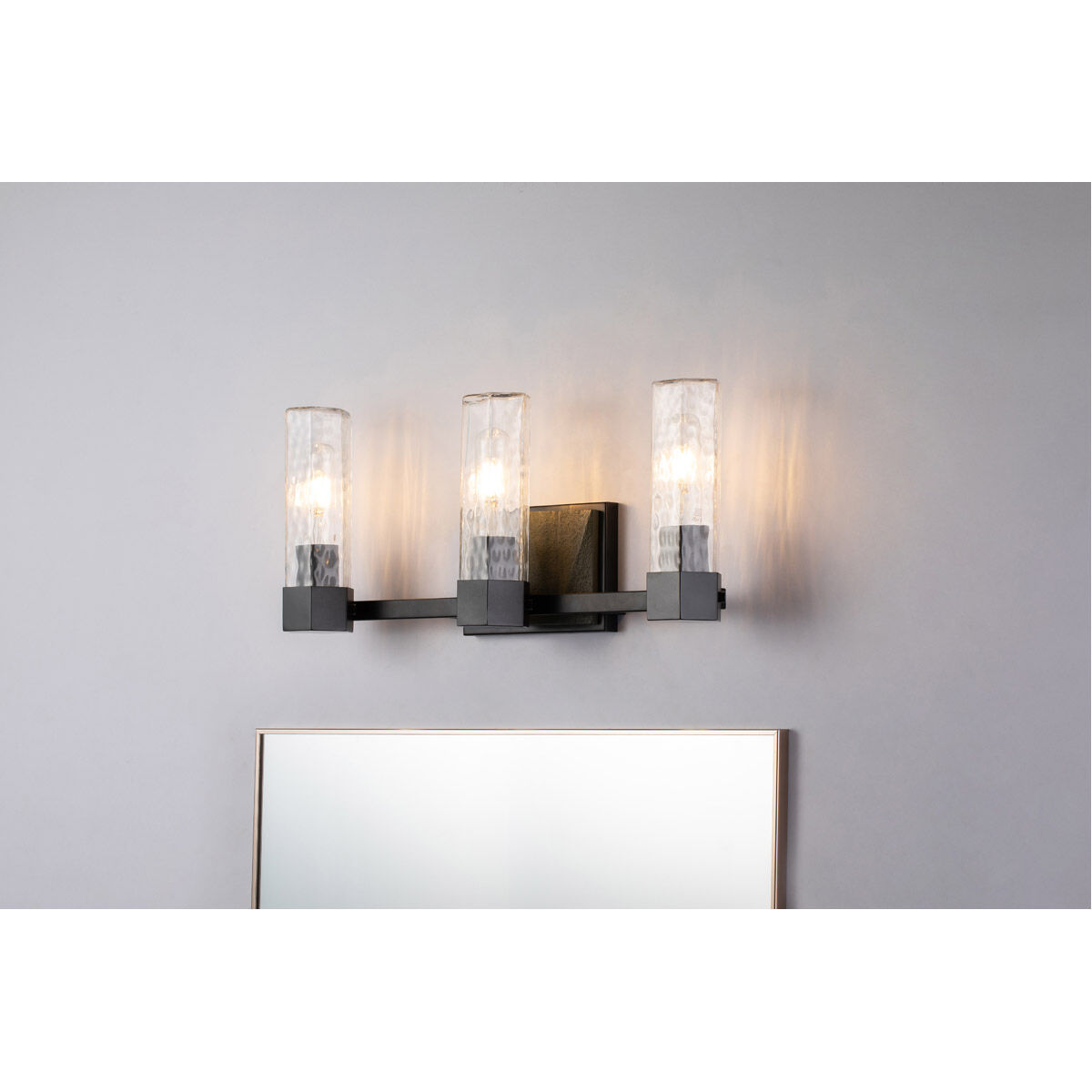 Navarre 3 Light 21 inch Black+Grey Bath Light Wall Light